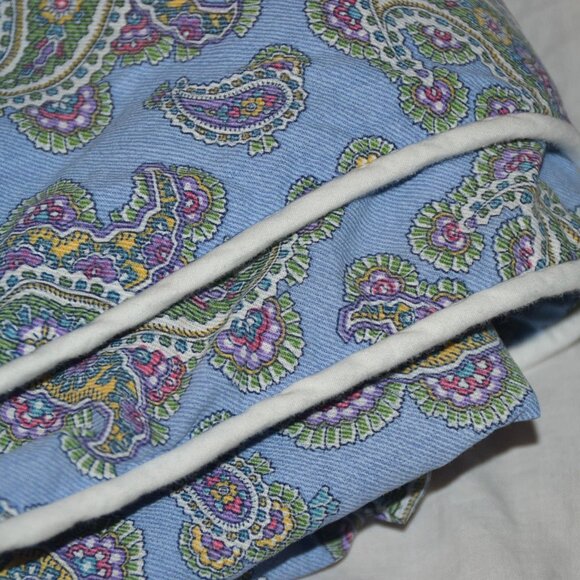 RALPH LAUREN Studio Paisley Oceanside Blue QUEEN Duvet Cover 100% Cotton ITALY - Picture 7 of 8